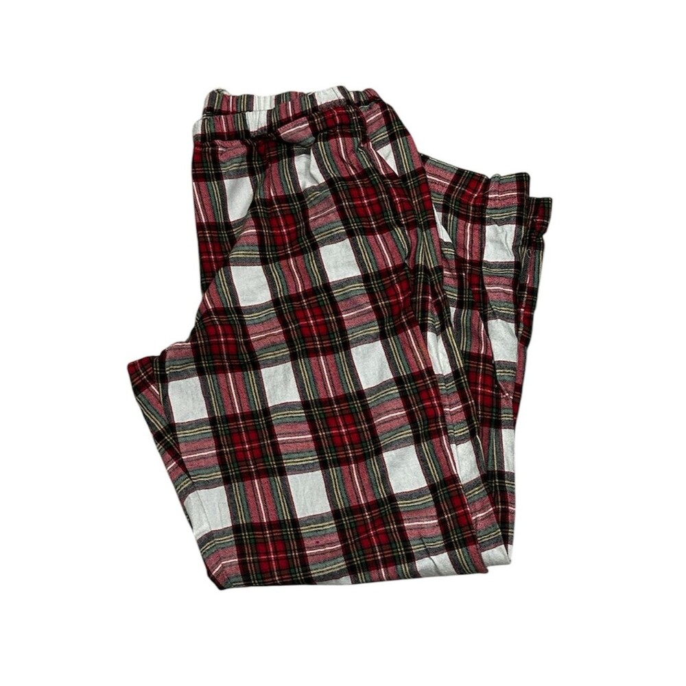 Hanna Andersson Flannel Pajama Pants Red Plaid Unisex Medium